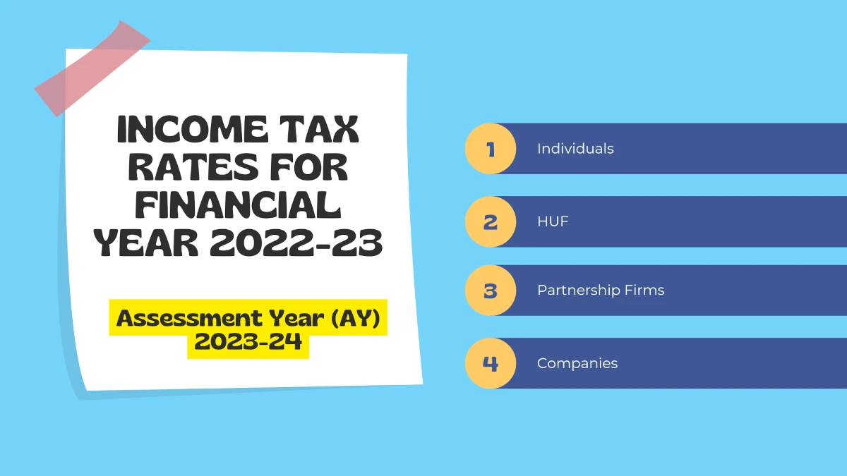 Tax Rates for Financial Year 202223/ AY 202324 News